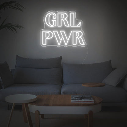 Bright Yellow Grl Pwr Led Neon Sign For Home Decor And Feminine Spaces | Shineneon