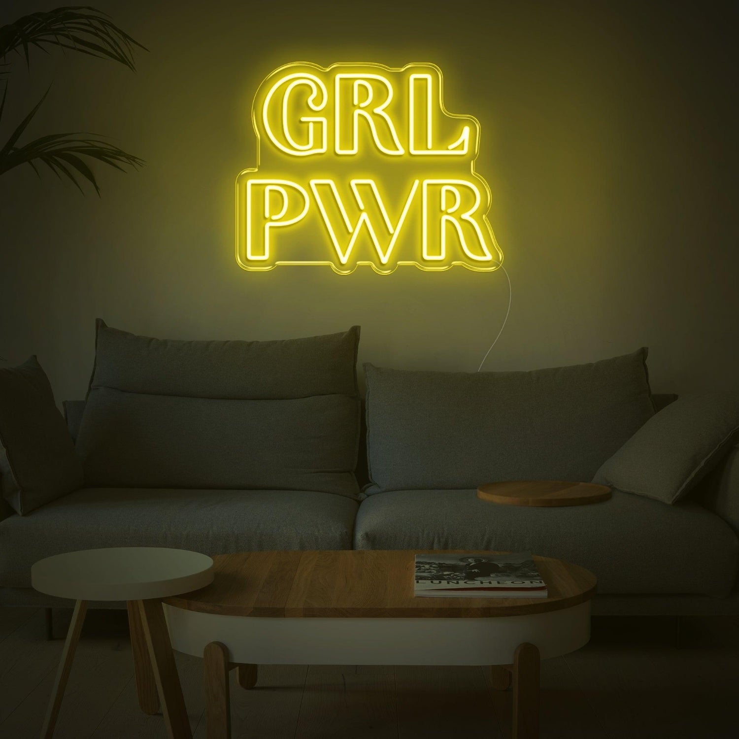 Bright Yellow Grl Pwr Led Neon Sign For Home Decor And Feminine Spaces | Shineneon