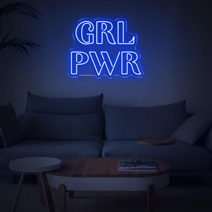Bright Yellow Grl Pwr Led Neon Sign For Home Decor And Feminine Spaces | Shineneon