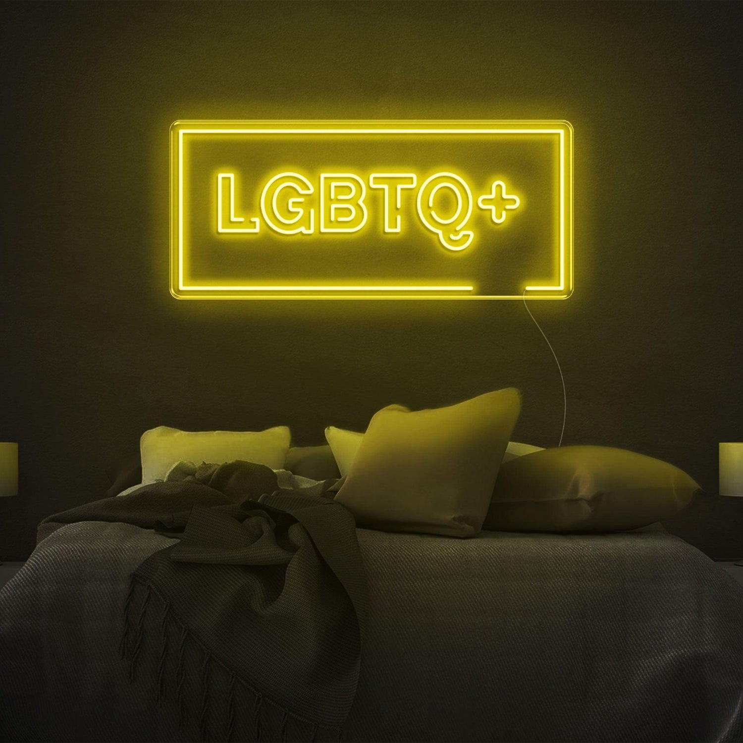 Bright Yellow Lgbtq+ Led Neon Sign For Bedroom Decor | Shineneon