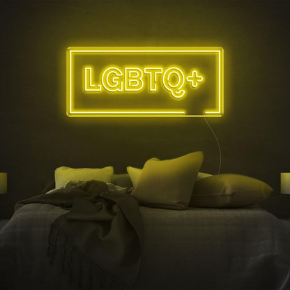 Bright Yellow Lgbtq+ Led Neon Sign For Bedroom Decor | Shineneon
