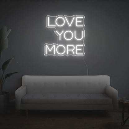 Bright Yellow Love You More Led Neon Sign For Bedroom Living Room Home Decor | Shineneon