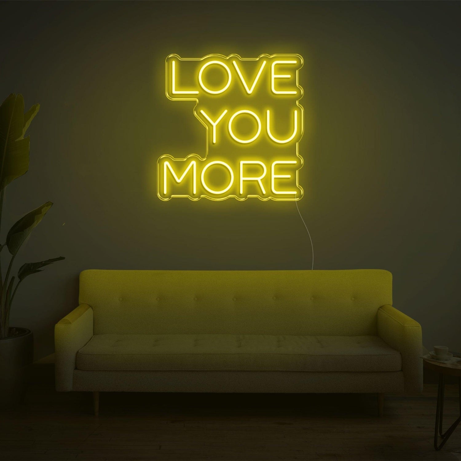 Bright Yellow Love You More Led Neon Sign For Bedroom Living Room Home Decor | Shineneon