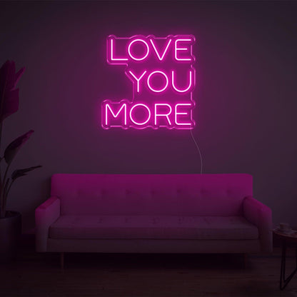 Bright Yellow Love You More Led Neon Sign For Bedroom Living Room Home Decor | Shineneon