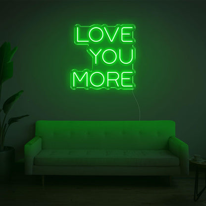 Bright Yellow Love You More Led Neon Sign For Bedroom Living Room Home Decor | Shineneon