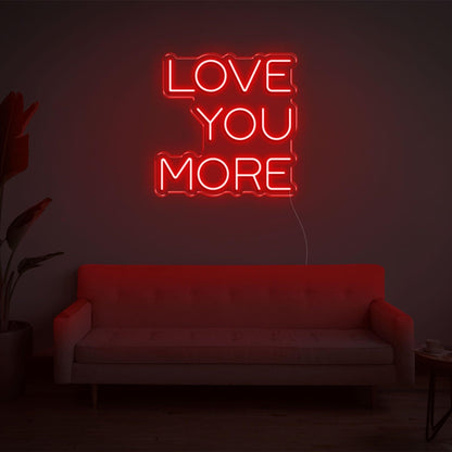 Bright Yellow Love You More Led Neon Sign For Bedroom Living Room Home Decor | Shineneon