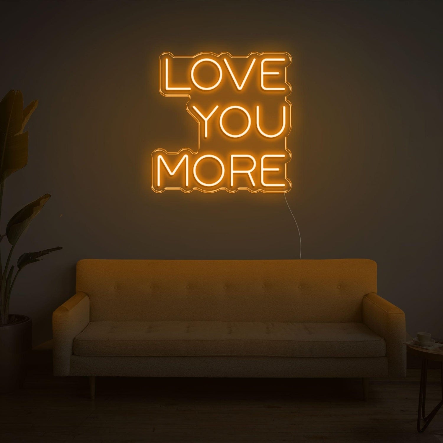 Bright Yellow Love You More Led Neon Sign For Bedroom Living Room Home Decor | Shineneon