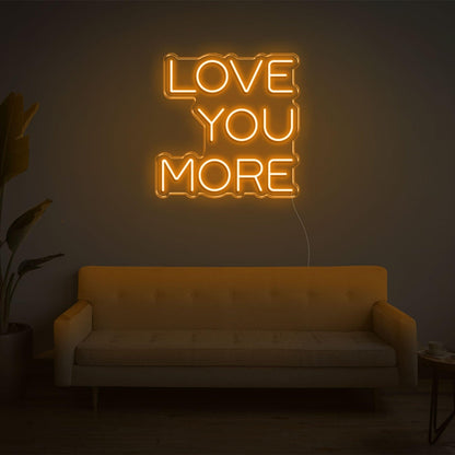 Bright Yellow Love You More Led Neon Sign For Bedroom Living Room Home Decor | Shineneon
