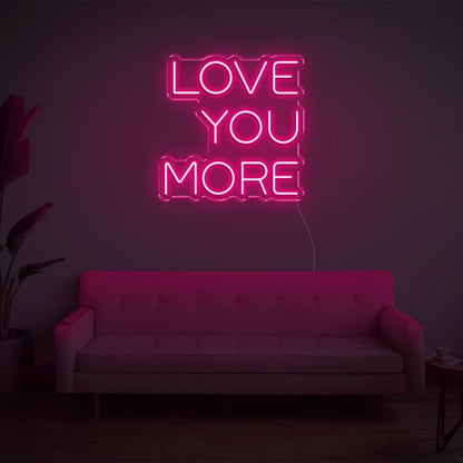 Bright Yellow Love You More Led Neon Sign For Bedroom Living Room Home Decor | Shineneon