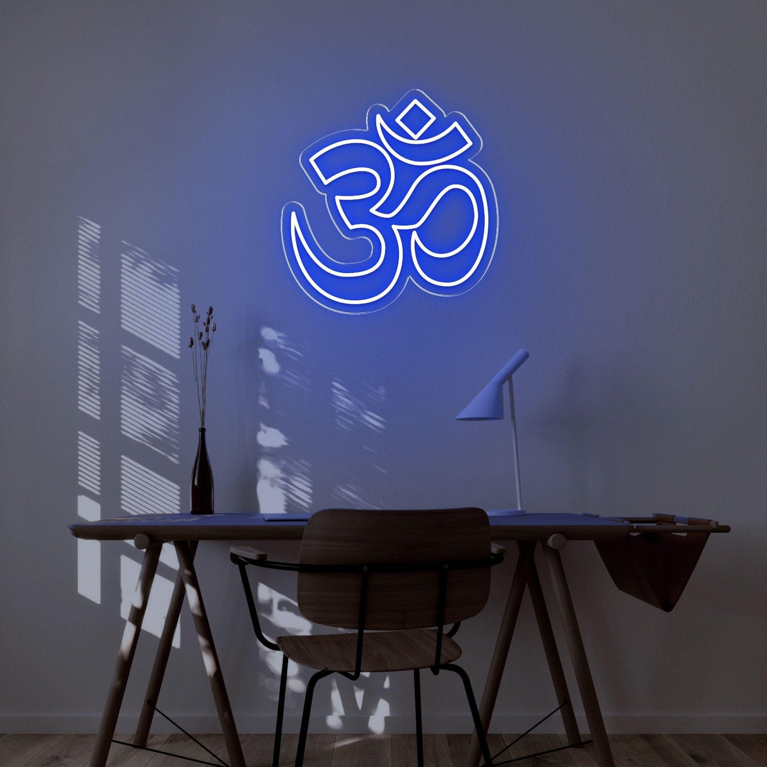 Bright Yellow Modern Om Symbol Led Neon Sign For Home Decor | Shineneon