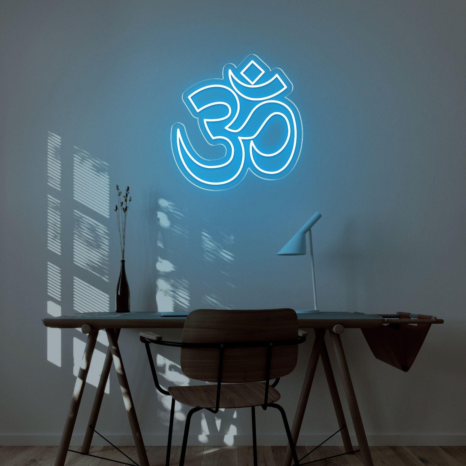 Bright Yellow Modern Om Symbol Led Neon Sign For Home Decor | Shineneon