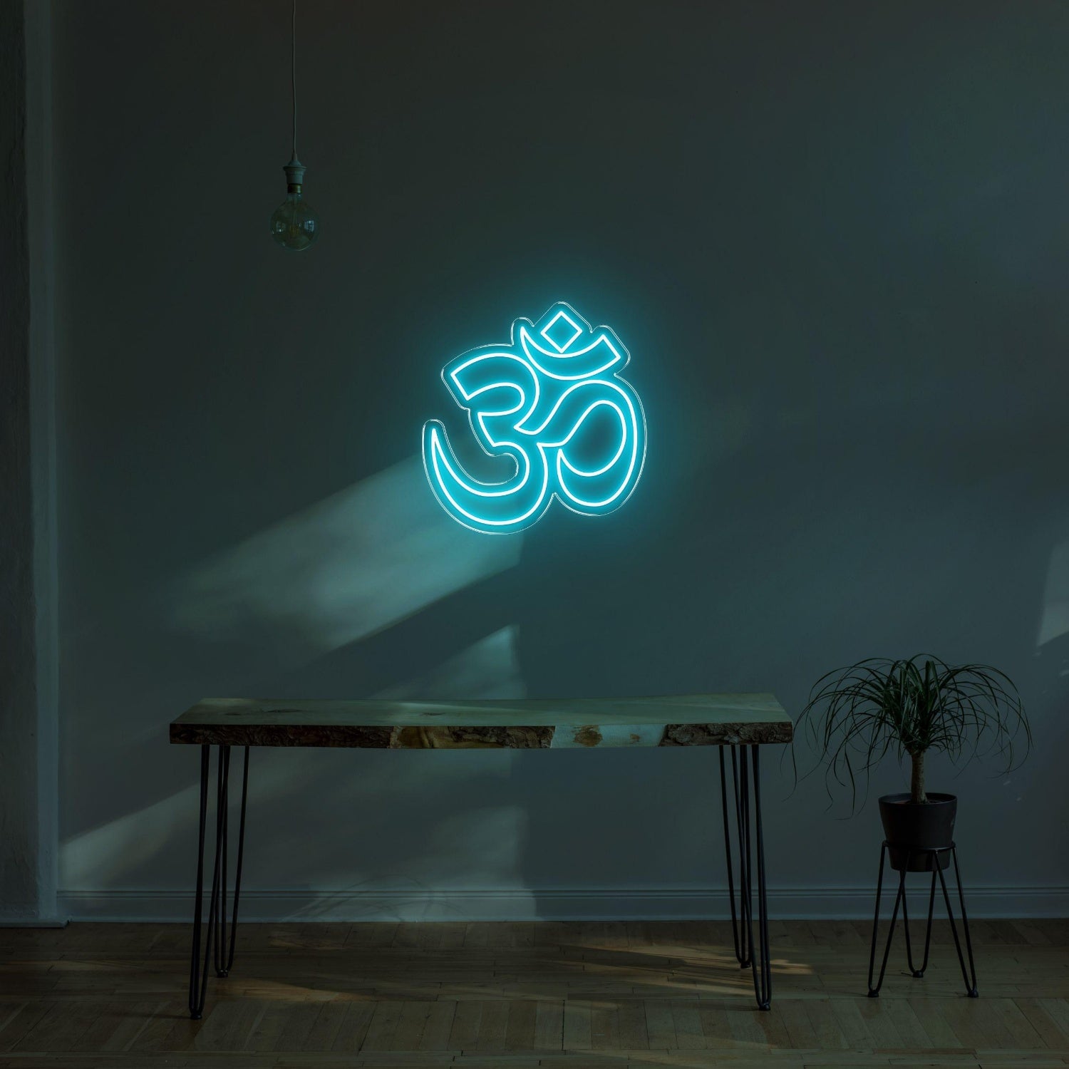 Bright Yellow Om Hinduism Symbol Led Neon Sign For Zen Home Decor | Shineneon