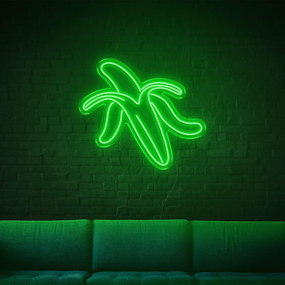 Bright Yellow Peeled Banana Led Neon Sign For Living Room Cafe Wall Decor | Shineneon