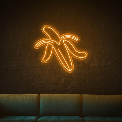 Bright Yellow Peeled Banana Led Neon Sign For Living Room Cafe Wall Decor | Shineneon