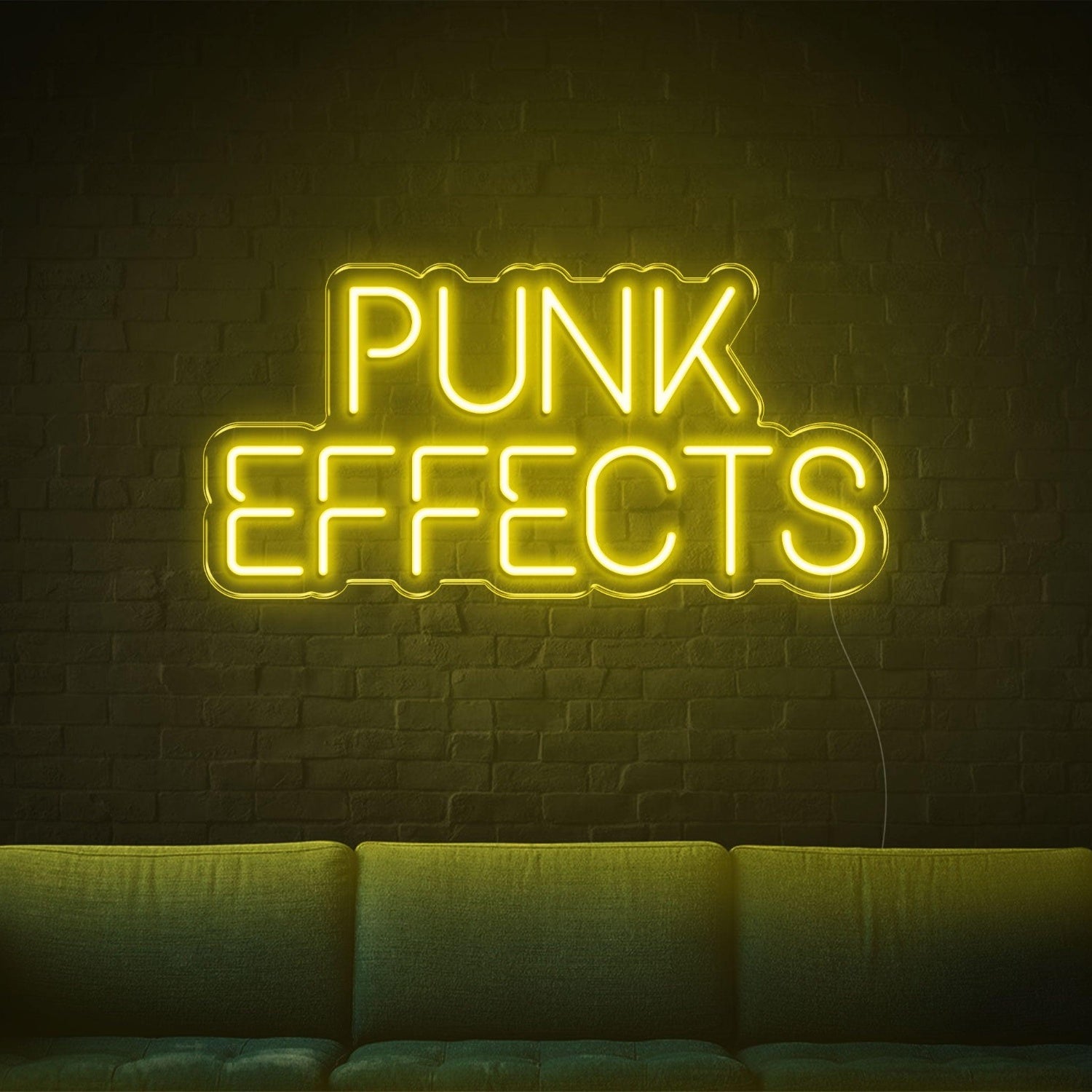 Bright Yellow Punk Effects Led Neon Sign For Home Decor | Shineneon