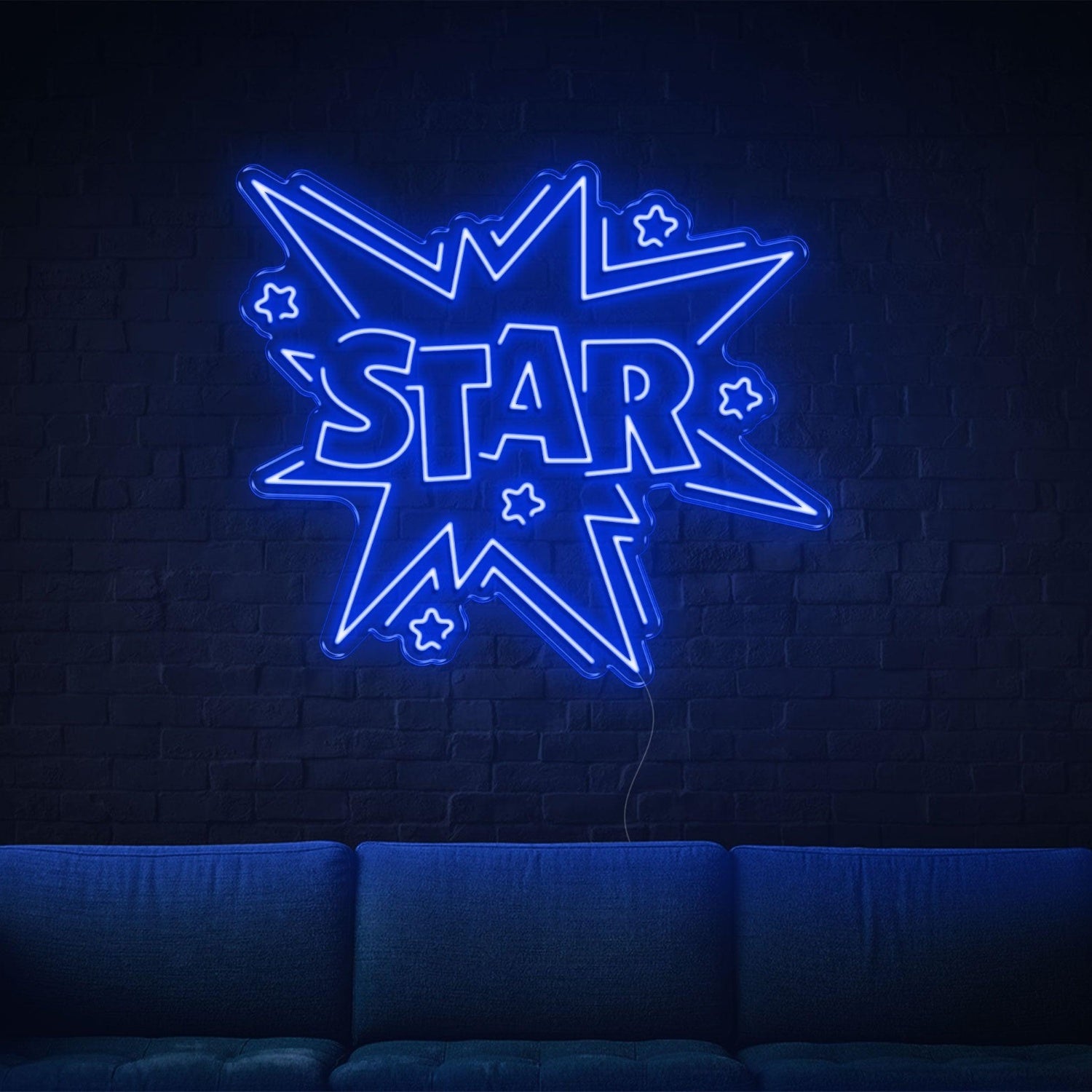 Bright Yellow Starburst Star Led Neon Sign For Indoor Wall Decor | Shineneon