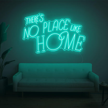 Bright Yellow Theres No Place Like Home Led Neon Sign For Home Decor | Shineneon