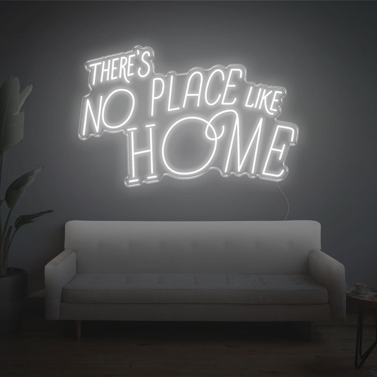 Bright Yellow Theres No Place Like Home Led Neon Sign For Home Decor | Shineneon