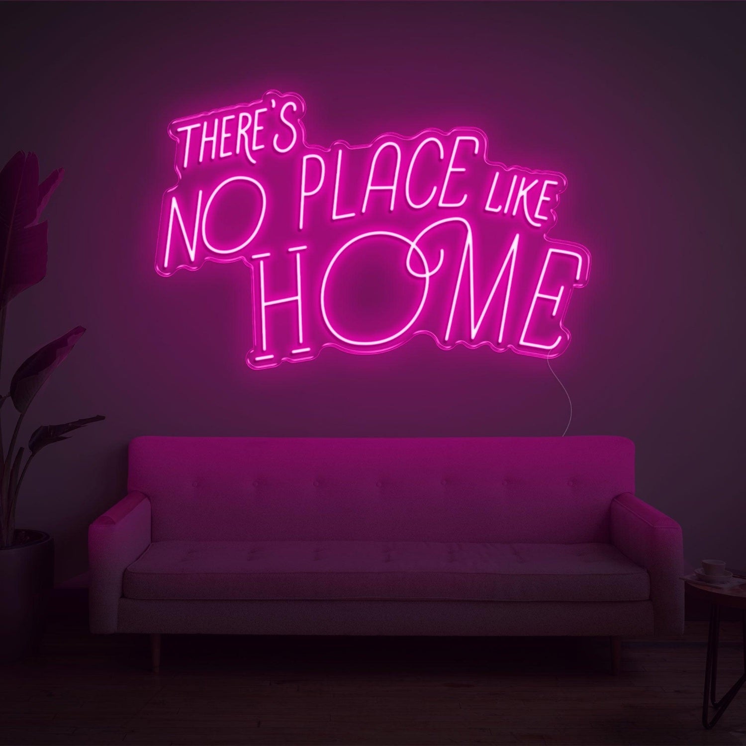 Bright Yellow Theres No Place Like Home Led Neon Sign For Home Decor | Shineneon