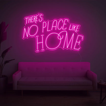 Bright Yellow Theres No Place Like Home Led Neon Sign For Home Decor | Shineneon