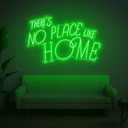 Bright Yellow Theres No Place Like Home Led Neon Sign For Home Decor | Shineneon