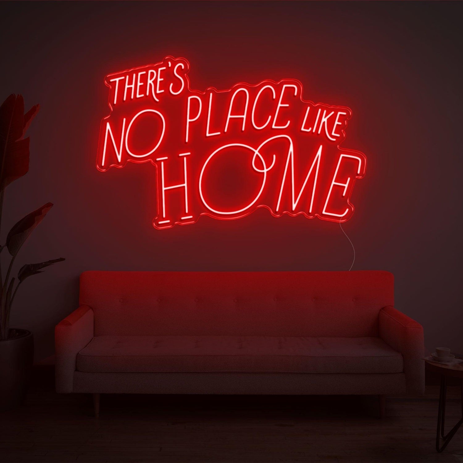 Bright Yellow Theres No Place Like Home Led Neon Sign For Home Decor | Shineneon