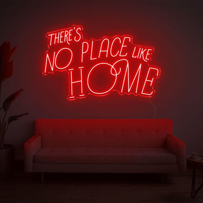 Bright Yellow Theres No Place Like Home Led Neon Sign For Home Decor | Shineneon