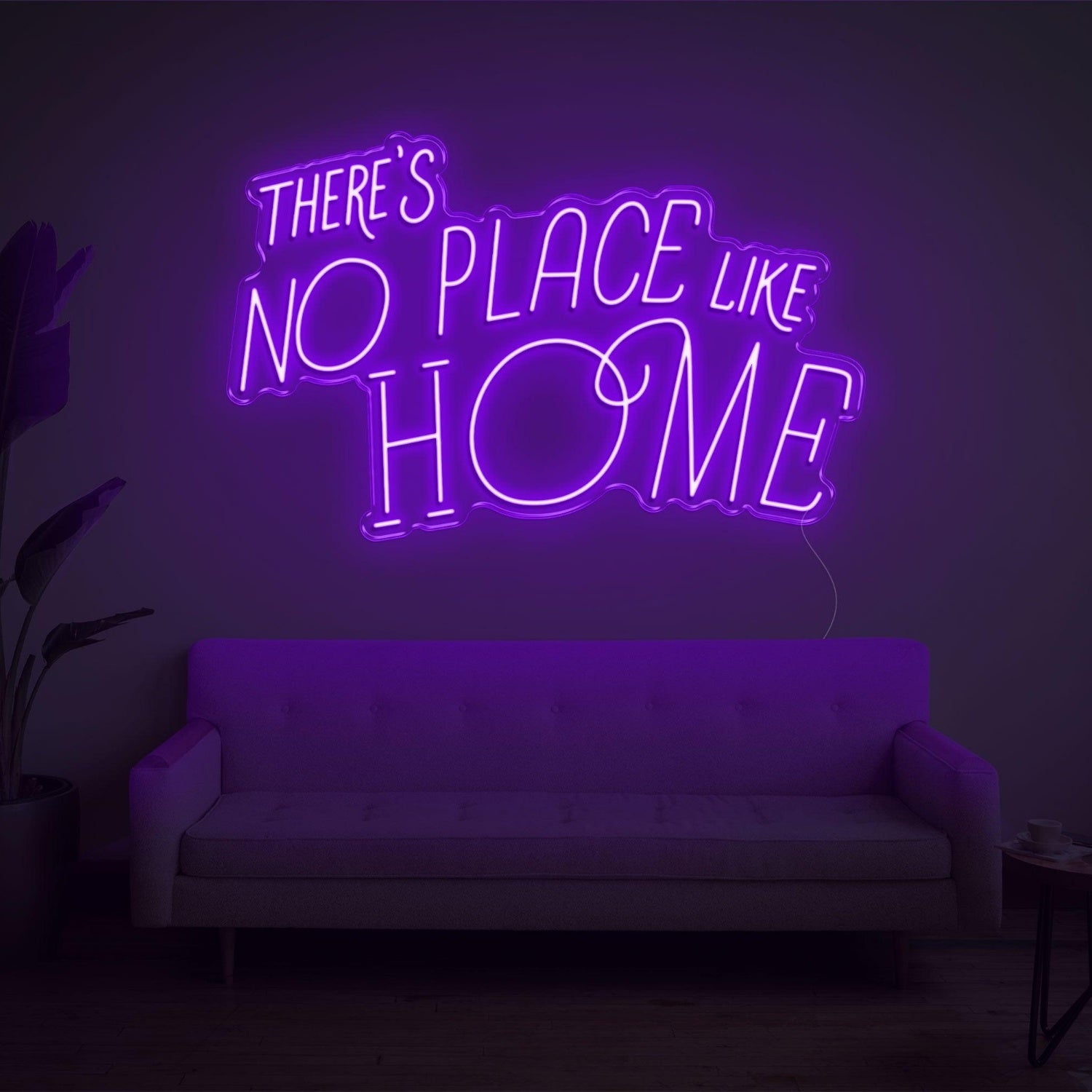 Bright Yellow Theres No Place Like Home Led Neon Sign For Home Decor | Shineneon