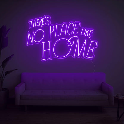 Bright Yellow Theres No Place Like Home Led Neon Sign For Home Decor | Shineneon