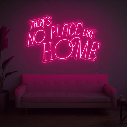 Bright Yellow Theres No Place Like Home Led Neon Sign For Home Decor | Shineneon