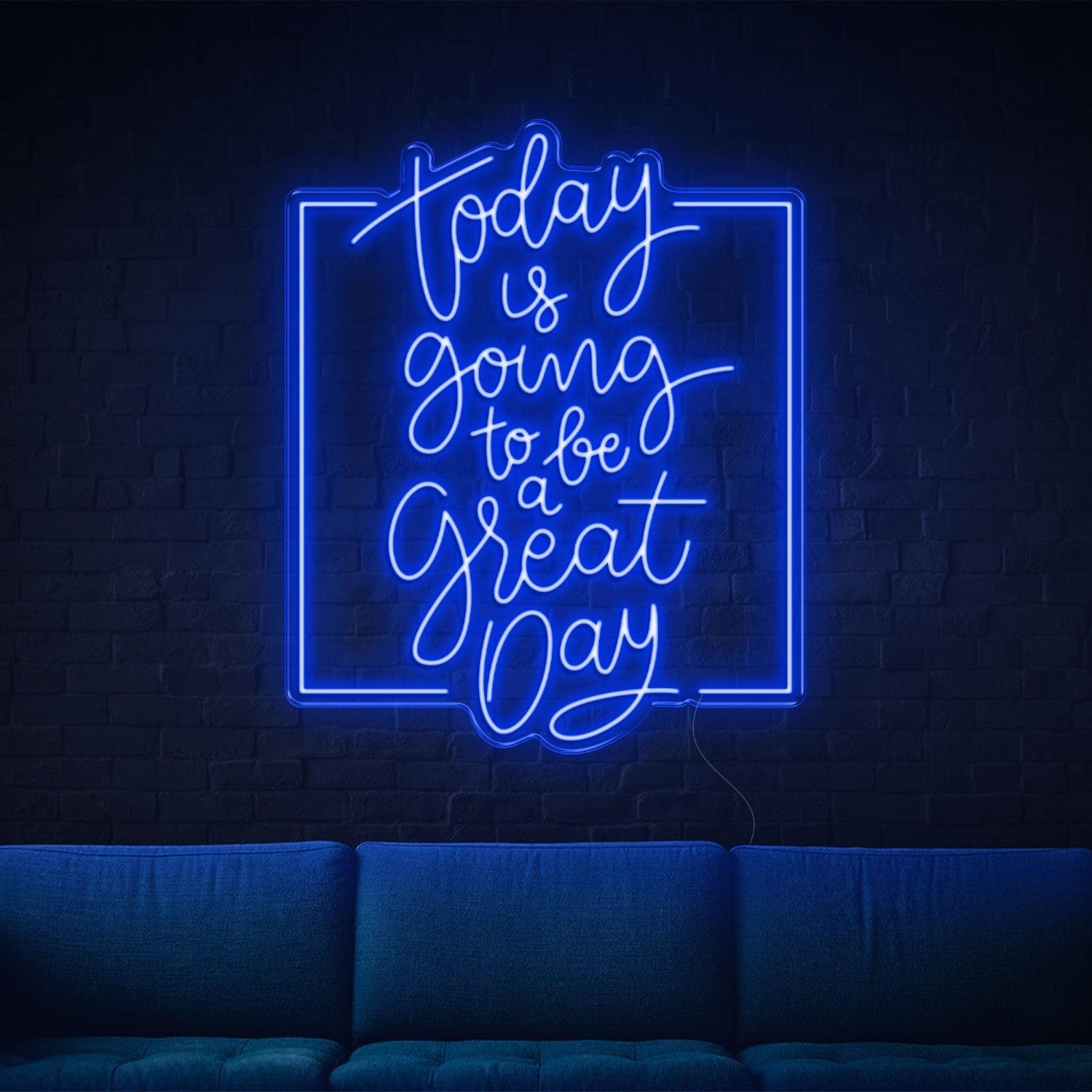 Bright Yellow Today Great Day Led Neon Sign For Living Room Cafe Decor | Shineneon