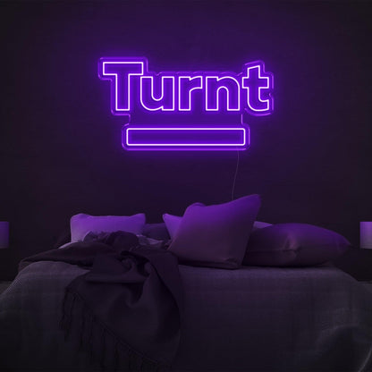 Bright Yellow Turnt Led Neon Sign With Base Bar For Bedroom Wall Decor | Shineneon