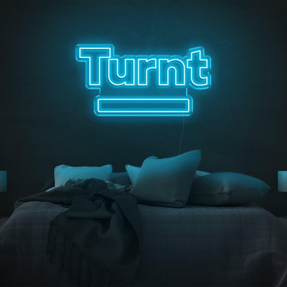 Bright Yellow Turnt Led Neon Sign With Base Bar For Bedroom Wall Decor | Shineneon