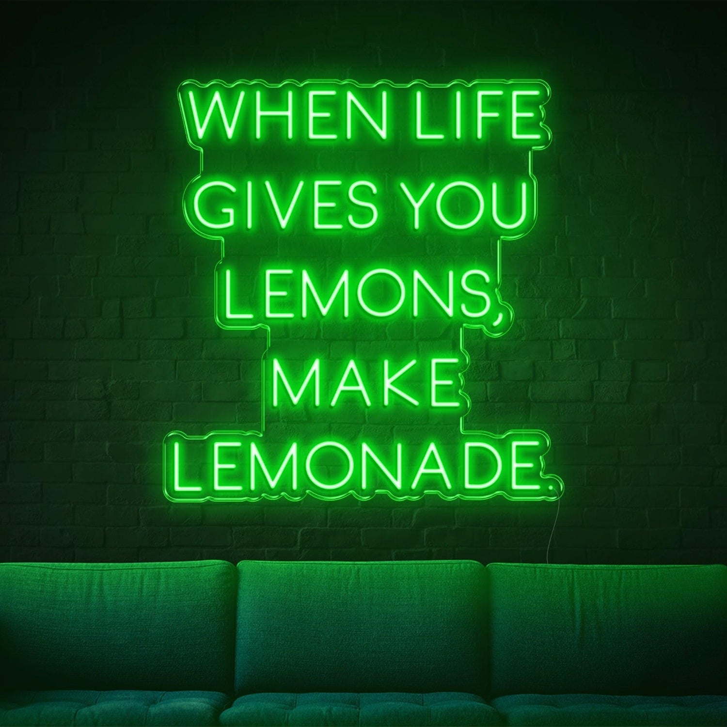 Bright Yellow When Life Gives Lemons Led Neon Sign For Home Studio Cafe Decor | Shineneon