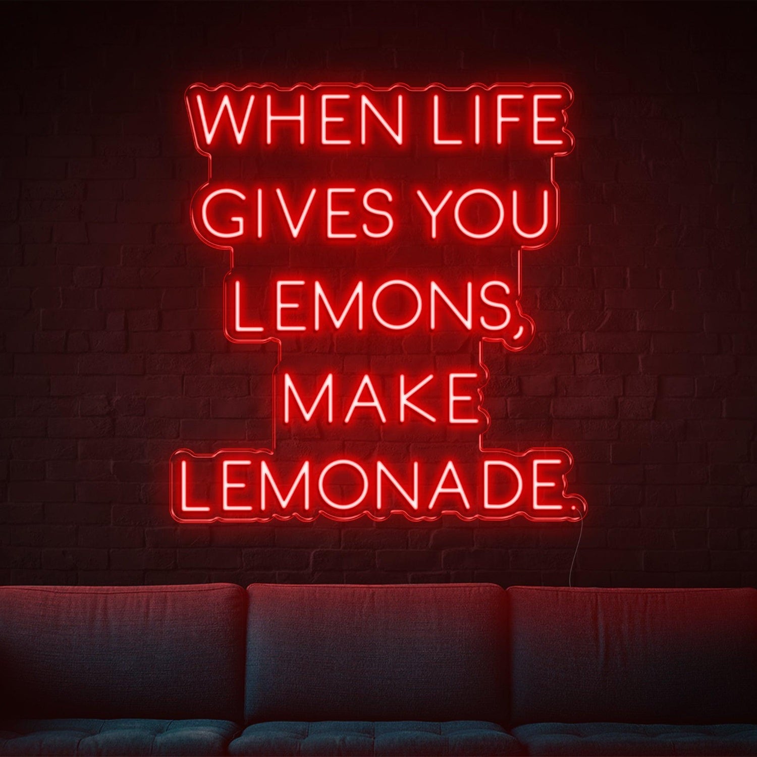 Bright Yellow When Life Gives Lemons Led Neon Sign For Home Studio Cafe Decor | Shineneon