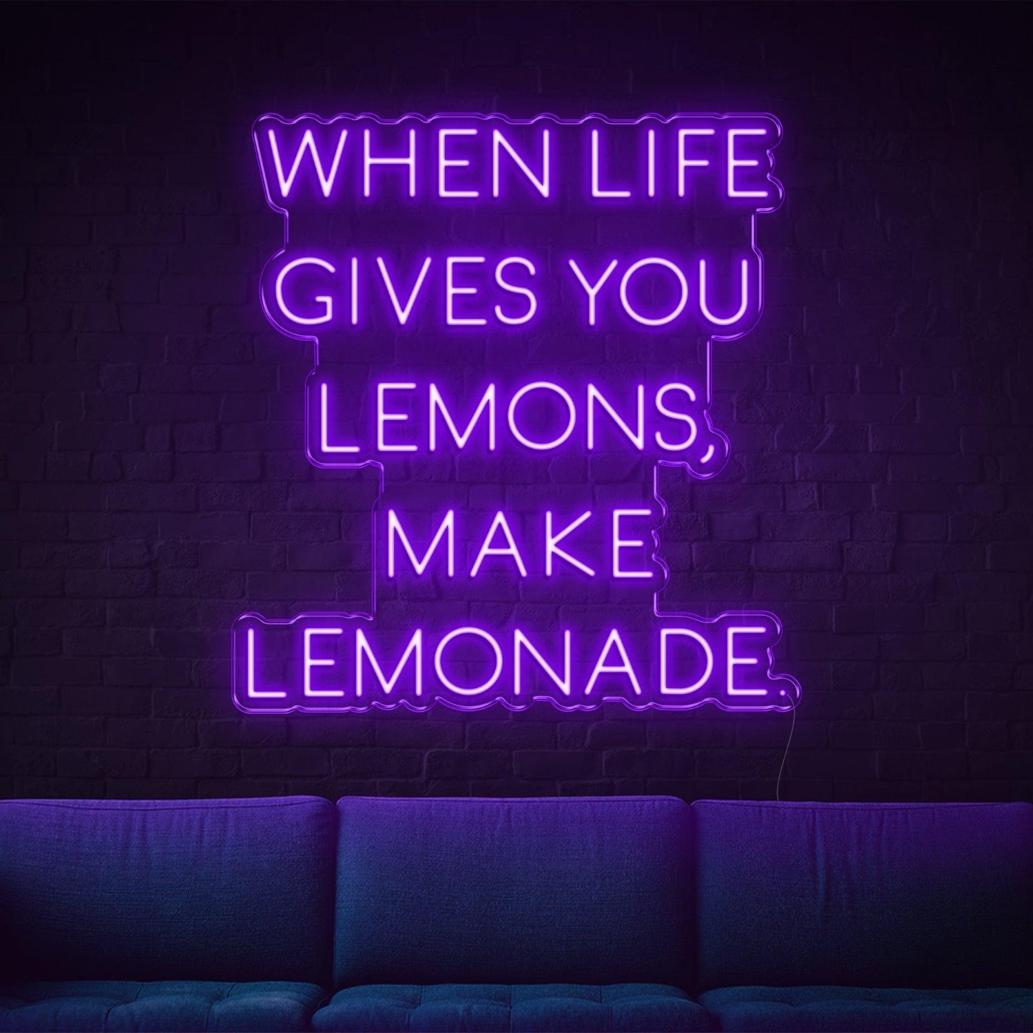 Bright Yellow When Life Gives Lemons Led Neon Sign For Home Studio Cafe Decor | Shineneon