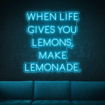 Bright Yellow When Life Gives Lemons Led Neon Sign For Home Studio Cafe Decor | Shineneon