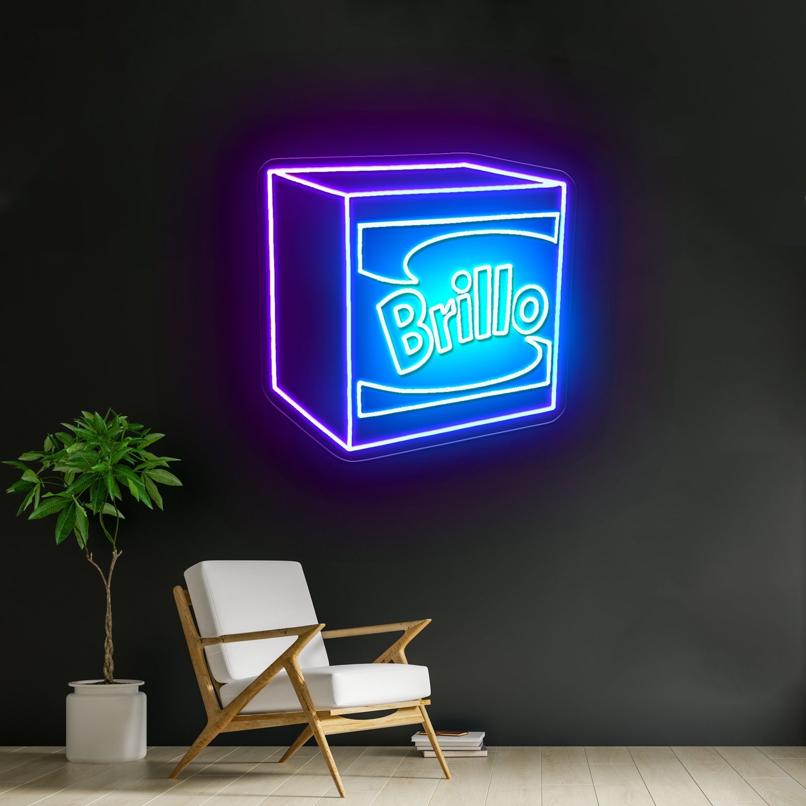 Brillo Box By Andy Warhol Artwork Neon Sign For Sale - Shineneon