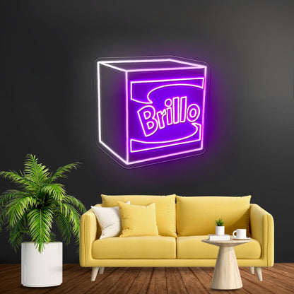 Brillo Box By Andy Warhol Artwork Neon Sign For Sale - Shineneon