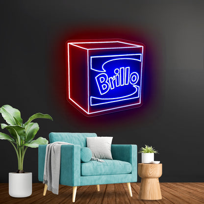 Brillo Box By Andy Warhol Artwork Neon Sign For Sale