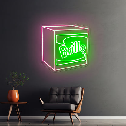 Brillo Box By Andy Warhol Artwork Neon Sign For Sale