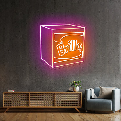 Brillo Box By Andy Warhol Artwork Neon Sign For Sale