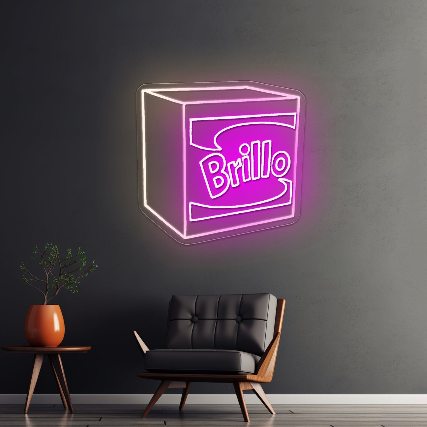 Brillo Box By Andy Warhol Artwork Neon Sign For Sale