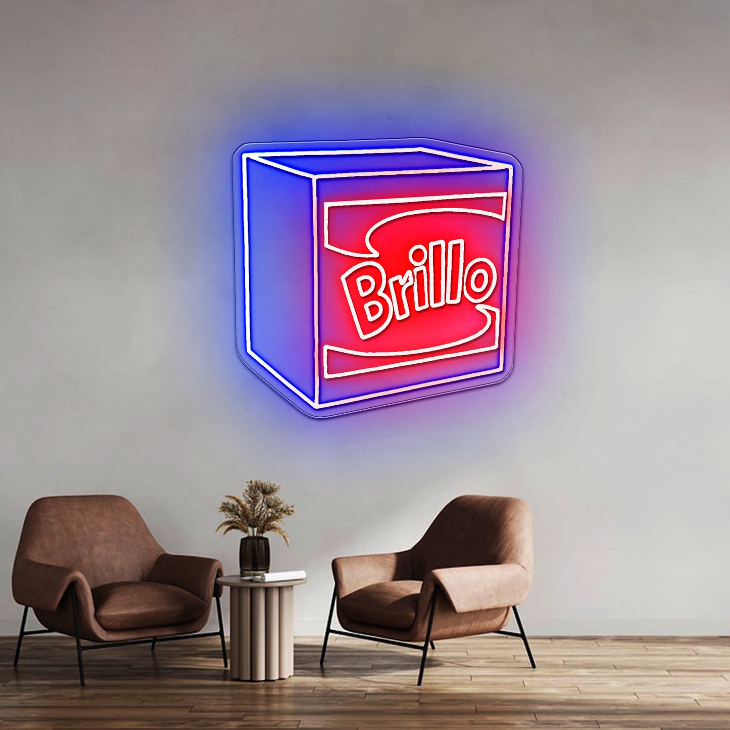 Brillo Box By Andy Warhol Artwork Neon Sign For Sale