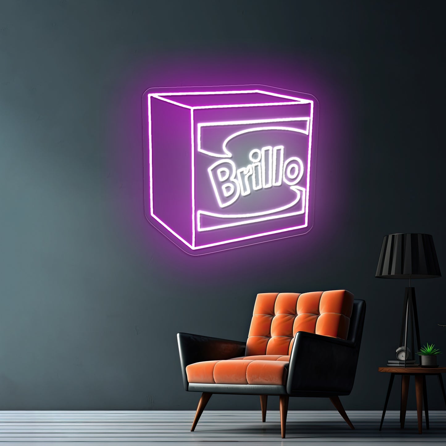 Brillo Box By Andy Warhol Artwork Neon Sign For Sale