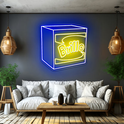 Brillo Box By Andy Warhol Artwork Neon Sign For Sale