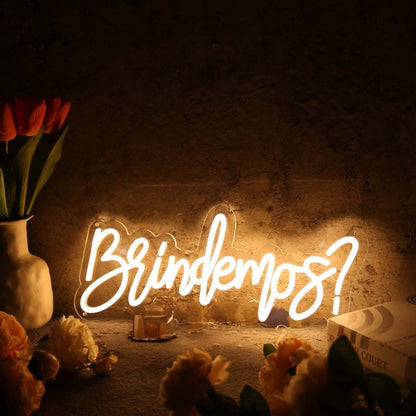Brindemos Yellow Led Neon Sign - Shineneon