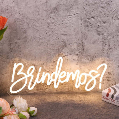 Brindemos Yellow Led Neon Sign - Shineneon