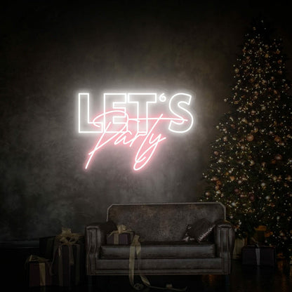 Bring Life To Your Celebrations Lets Party Led Neon Sign - Shineneon