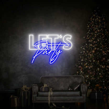 Bring Life To Your Celebrations Lets Party Led Neon Sign - Shineneon